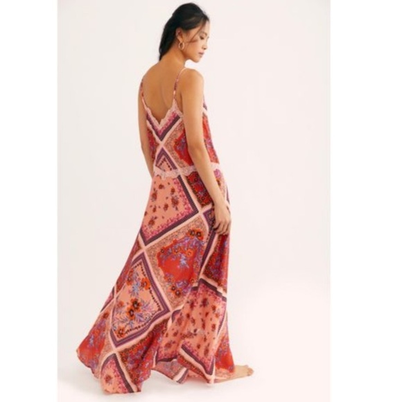 Free People Stevie Printed Maxi Slip By Intimately - Picture 3 of 11